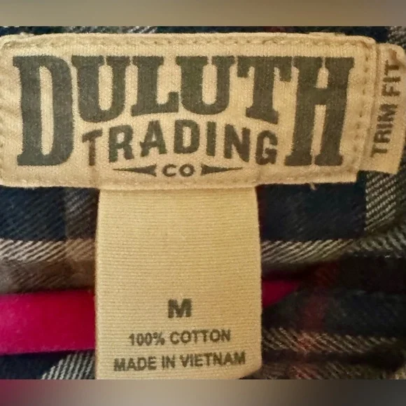 Duluth Trading Co Blue and Red Plaid Shirt - Picture 3 of 3